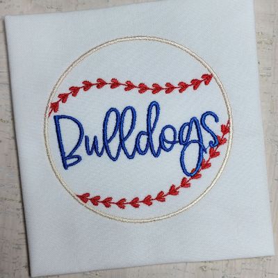 bulldogs baseball embroidery